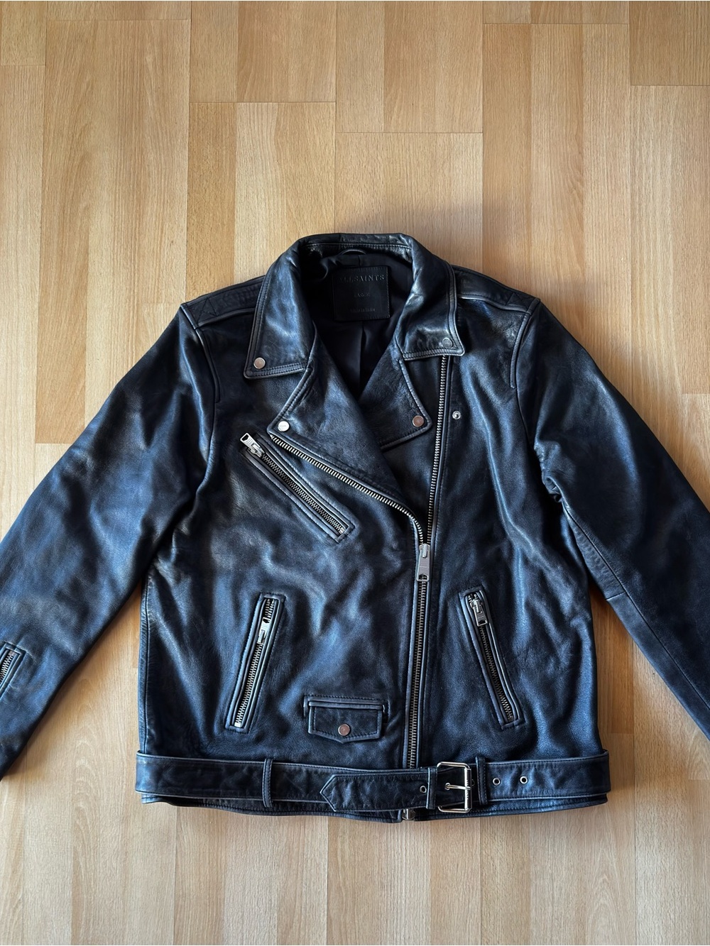 AllSaints Billie Black Leather Biker Jacket - NWOT